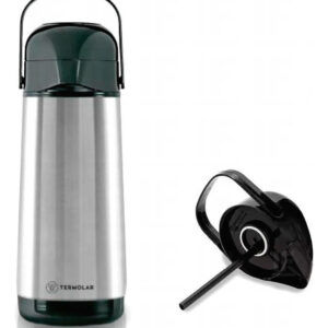 Garrafa Termica Pressao 1,8l Inox Lumina Termolar A Melhor Cor Cinza